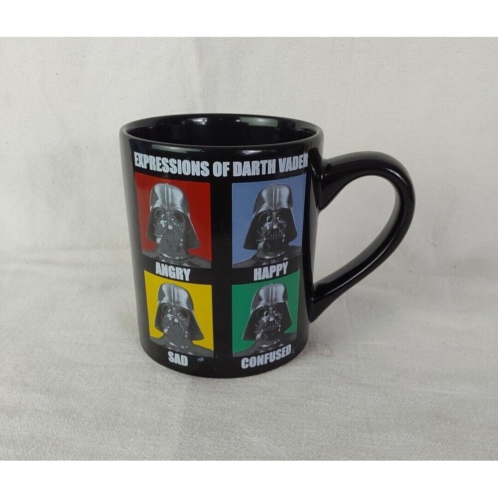 STAR WARS Expressions of Darth Vader Black Coffee Mug - Collectible Tea Cup